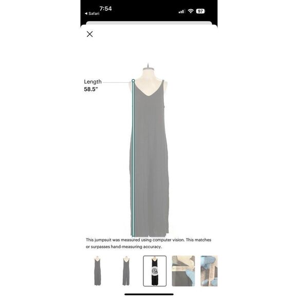 Athleta Black Nighttime Bliss Sleep Romper 1 piece Jumpsuit PJ Medium maternity - Picture 5 of 7